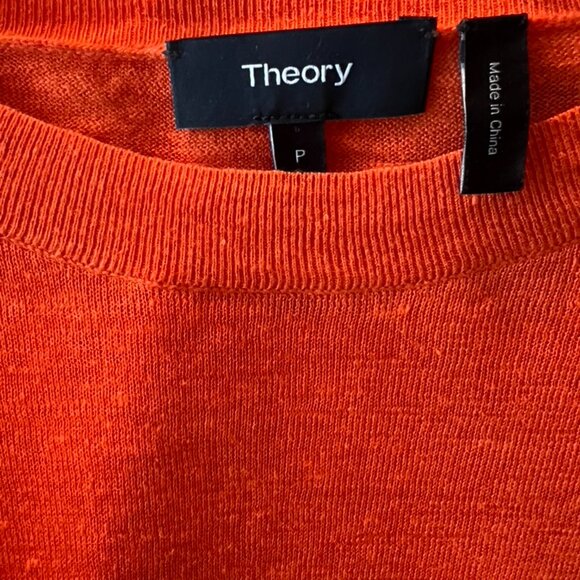 Theory asymmetrical Linen Sweater size P - Picture 4 of 6